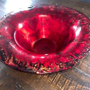 Franco Vetrerie Cristallerie CrystalDesign Italy Bowl Art Glass Candy Dish VTG